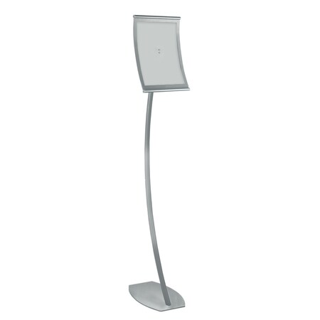Azar Displays 8.5"W x 11"H Curved Metal Frame Floor Stand. Overall Height: 52" 300886
